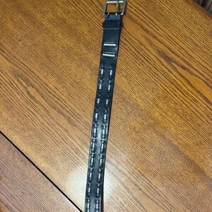 Harley-Davidson Black Leather Belt with Silver Accents